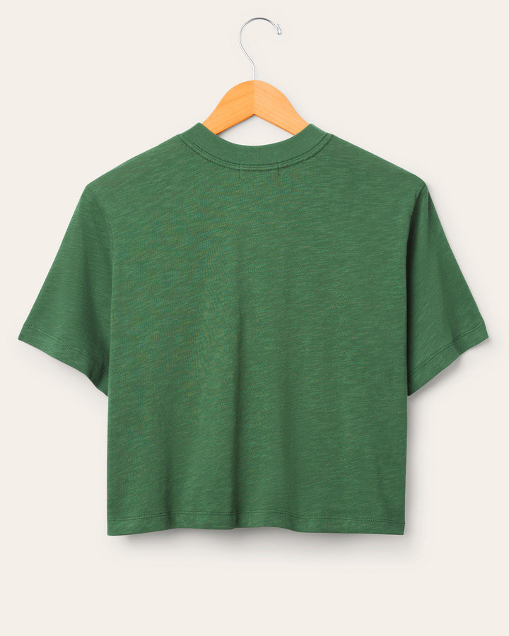 Women's Green Bay Packers Thrill Mock Neck Crop Tee