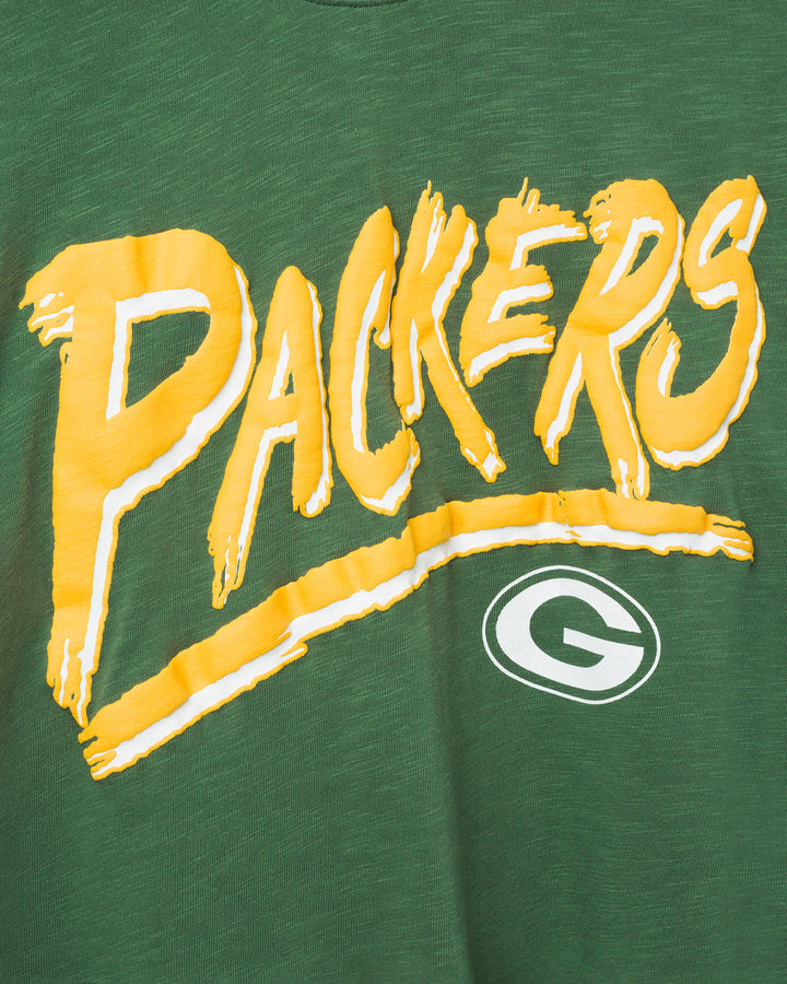 Women's Green Bay Packers Thrill Mock Neck Crop Tee