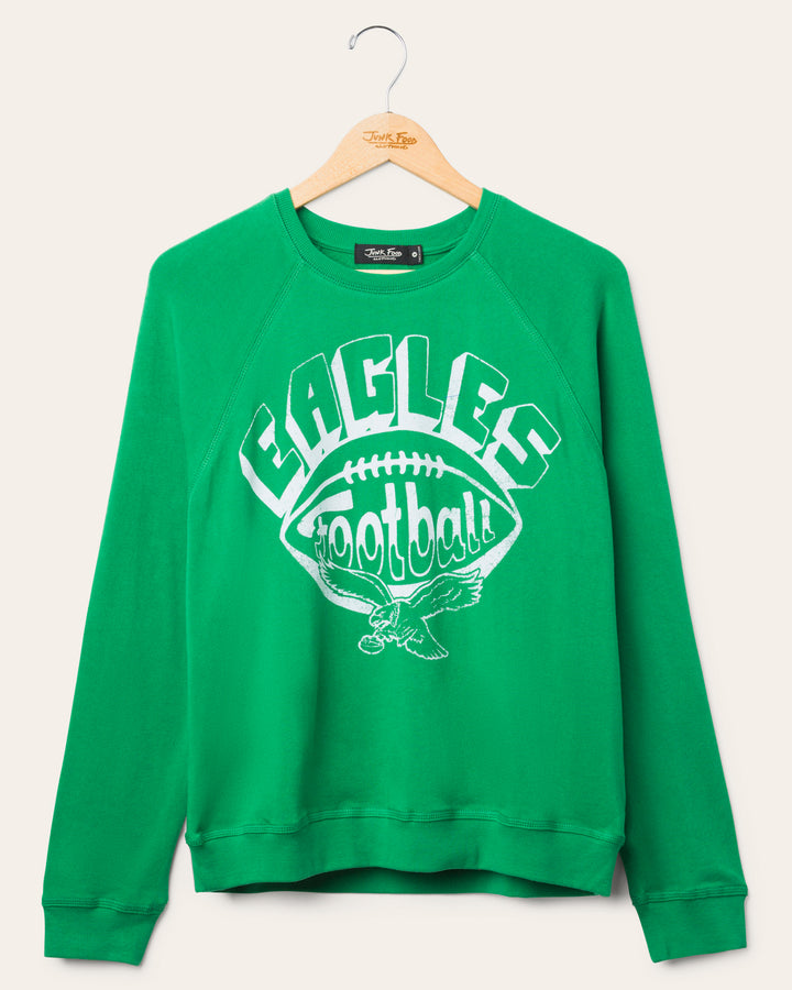 Women's Philadelphia Eagles Football Raglan Crew Fleece