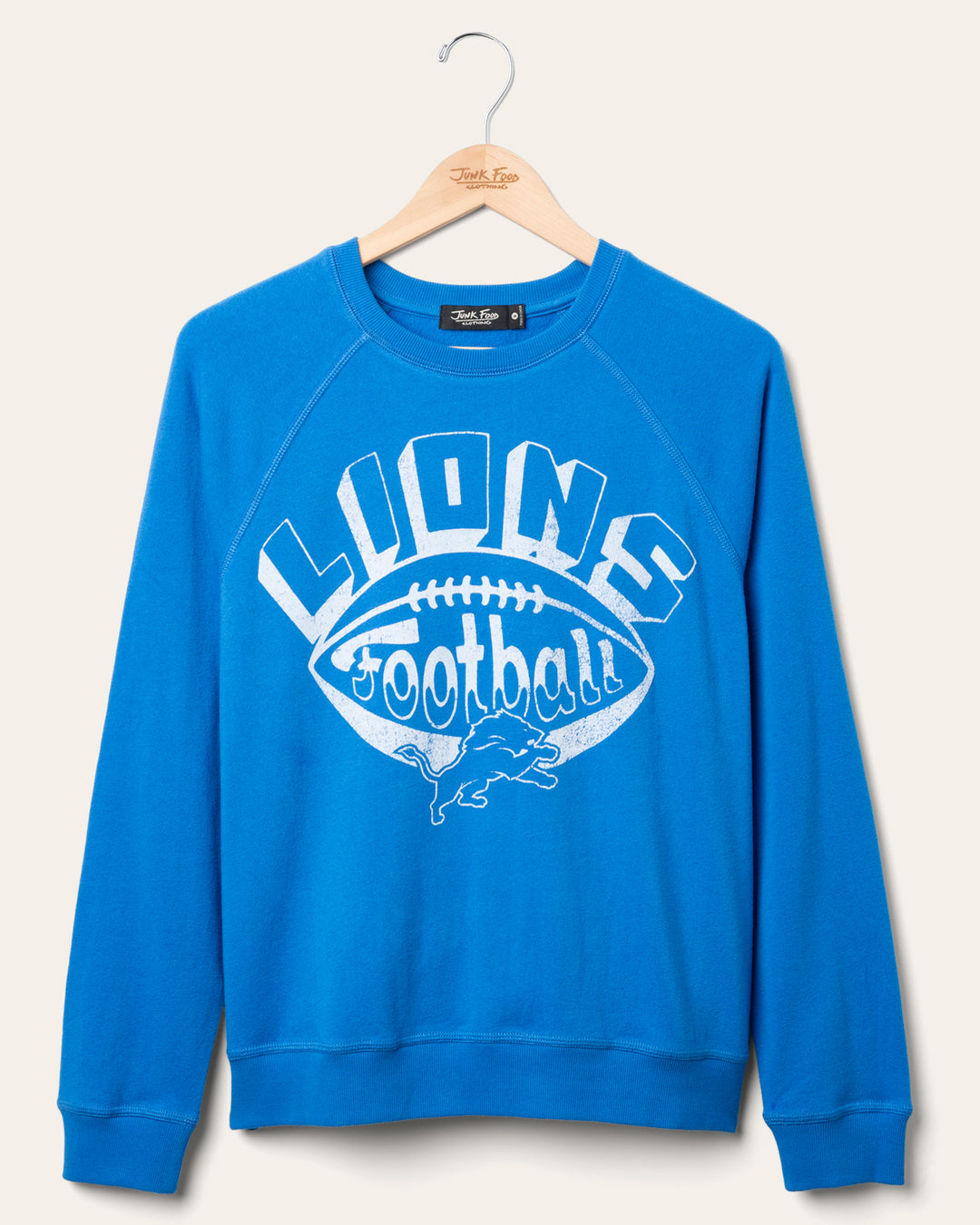 Women's Detroit Lions Football Raglan Crew Fleece