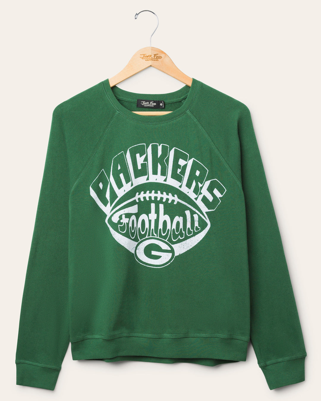Women's Green Bay Packers Football Raglan Crew Fleece – Junk Food