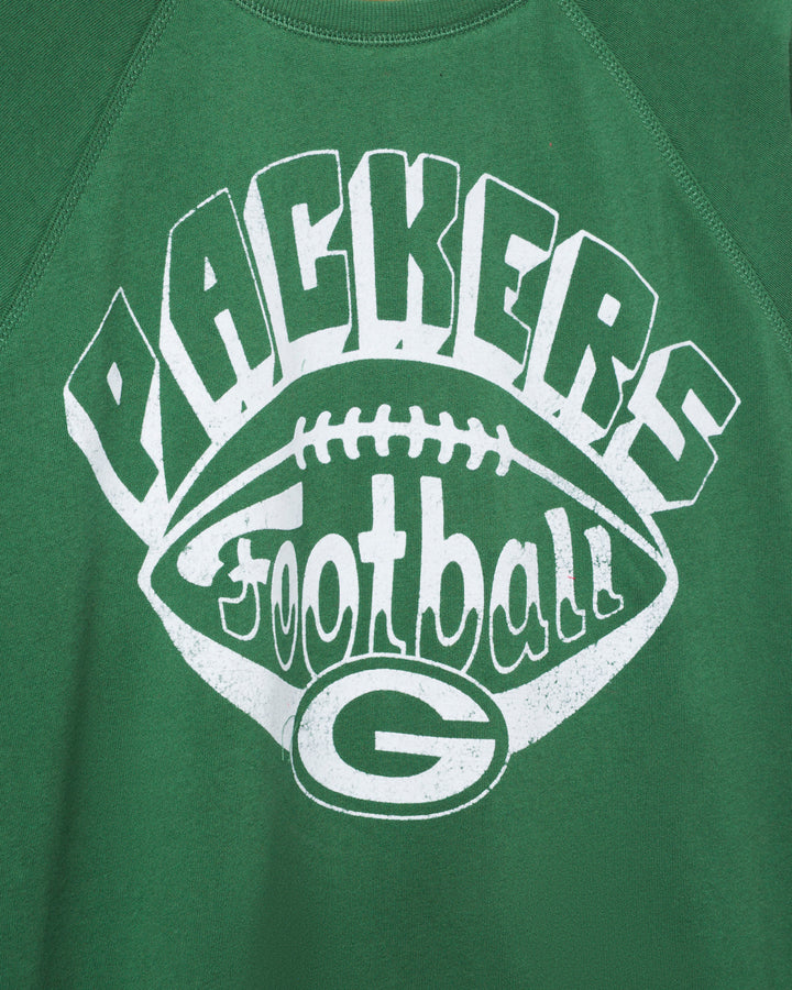 Women's Green Bay Packers Football Raglan Crew Fleece