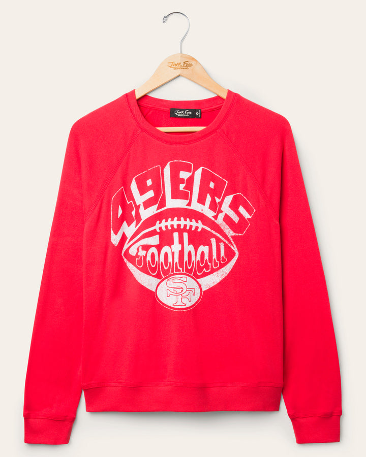 Women's San Francisco 49ers Football Raglan Crew Fleece