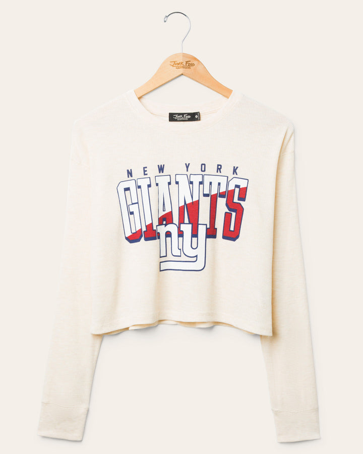 Women's New York Giants Slant Crop Thermal