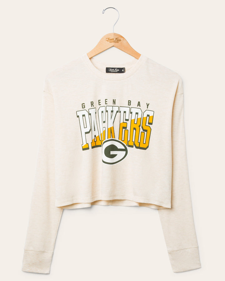 Women&#39;s Green Bay Packers Slant Crop Thermal