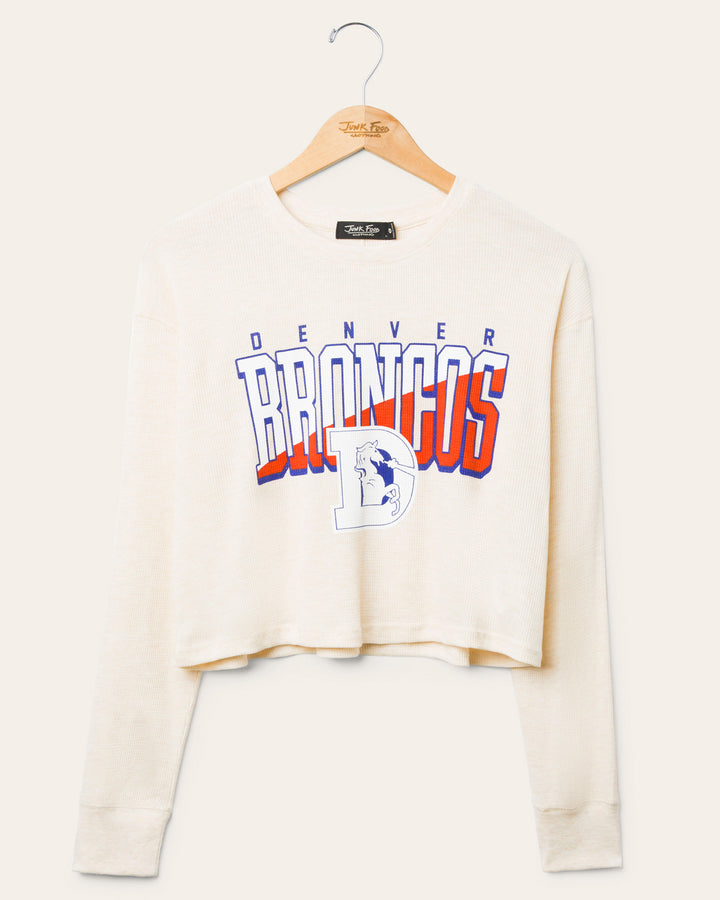 Women's Denver Broncos Slant Crop Thermal