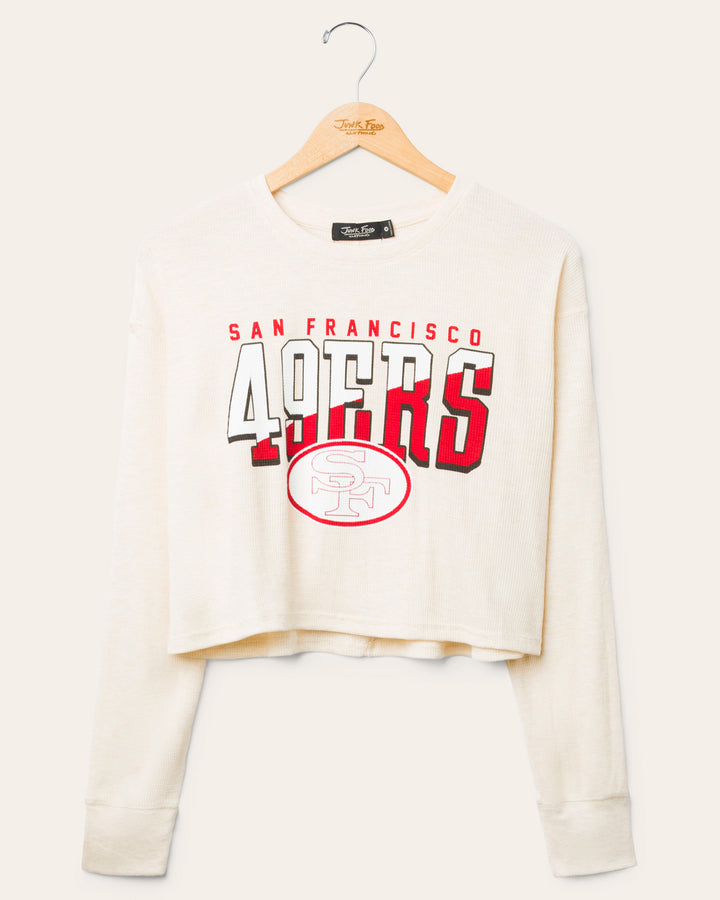 Women's San Francisco 49ers Slant Crop Thermal