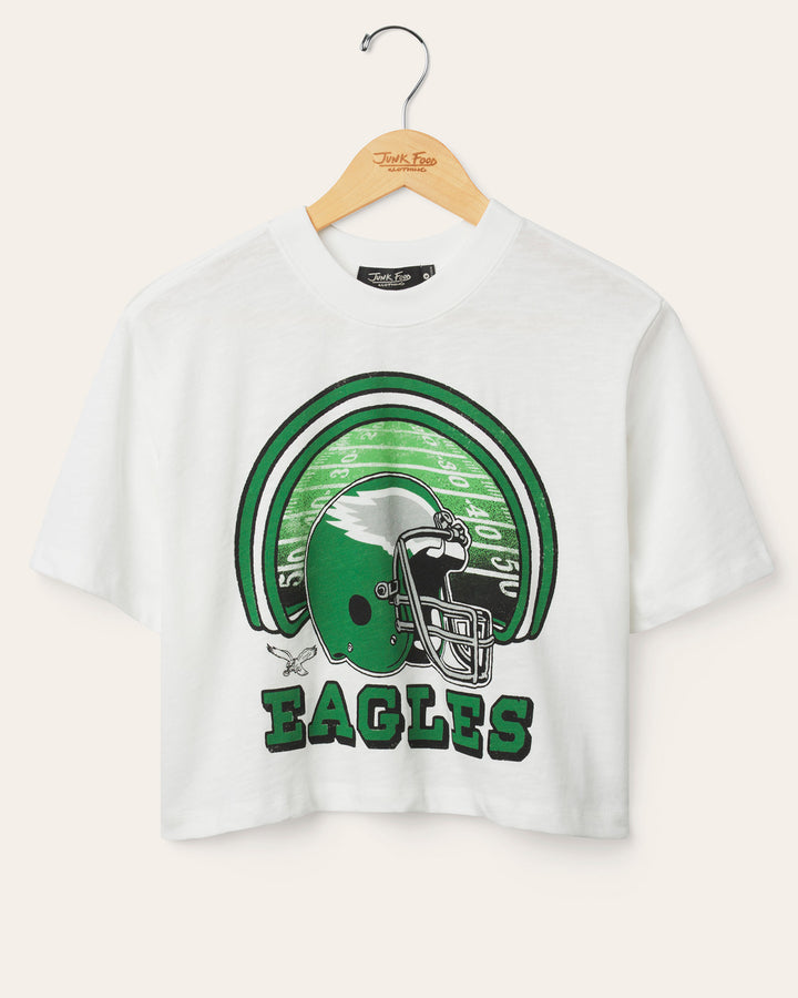 Women's Philadelphia Eagles Game Time Mock Neck Crop Tee