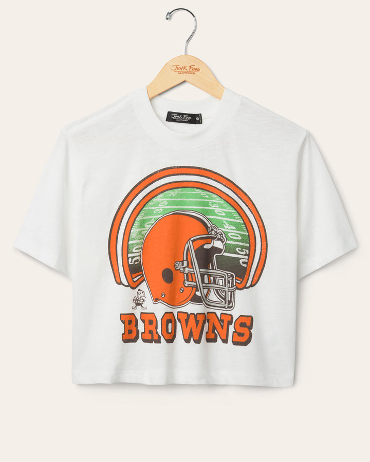 Women's Cleveland Browns Game Time Mock Neck Crop Tee