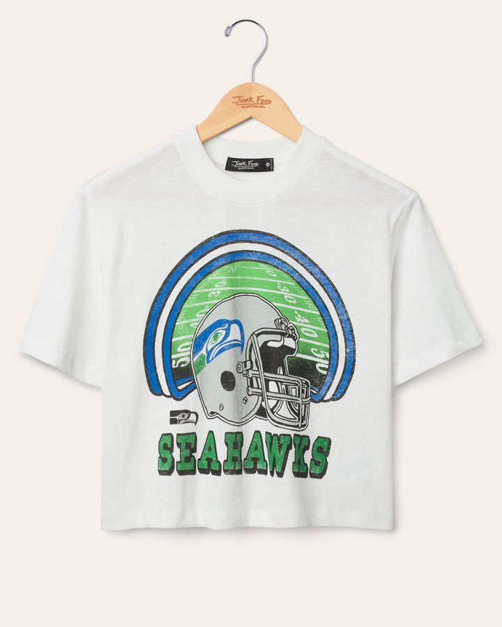Women's Seattle Seahawks Game Time Mock Neck Crop Tee