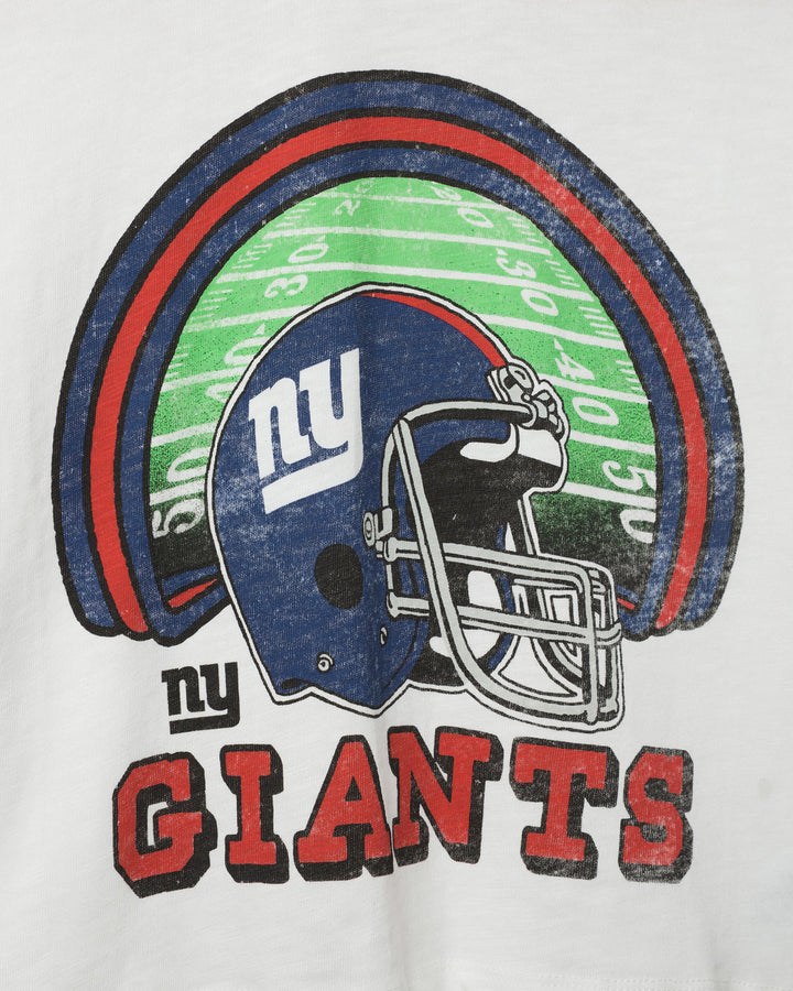 Women's New York Giants Game Time Mock Neck Crop Tee