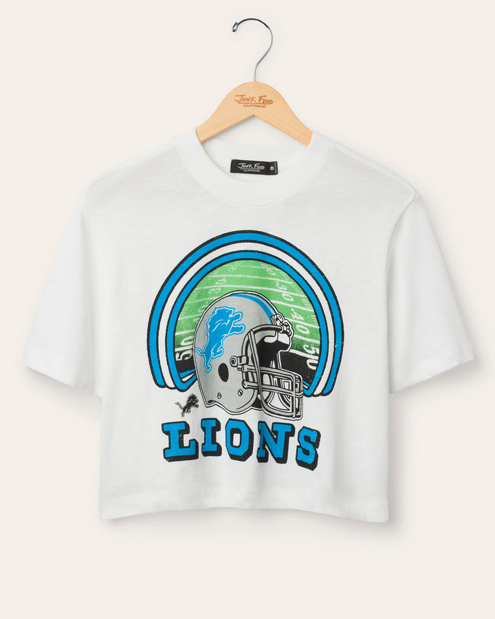 Women's Detroit Lions Game Time Mock Neck Crop Tee