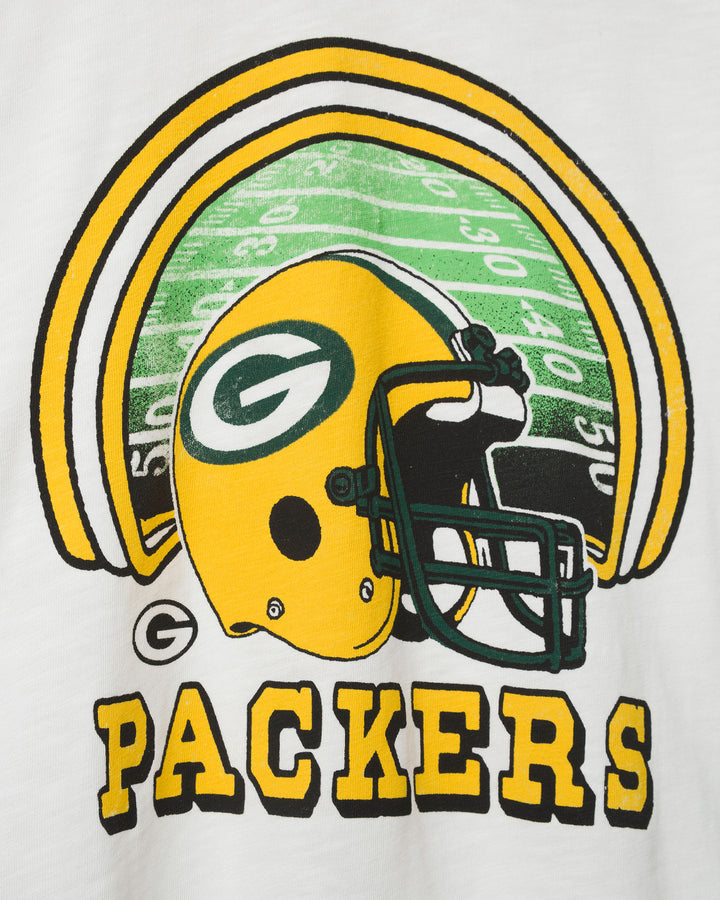 Women's Green Bay Packers Game Time Mock Neck Crop Tee