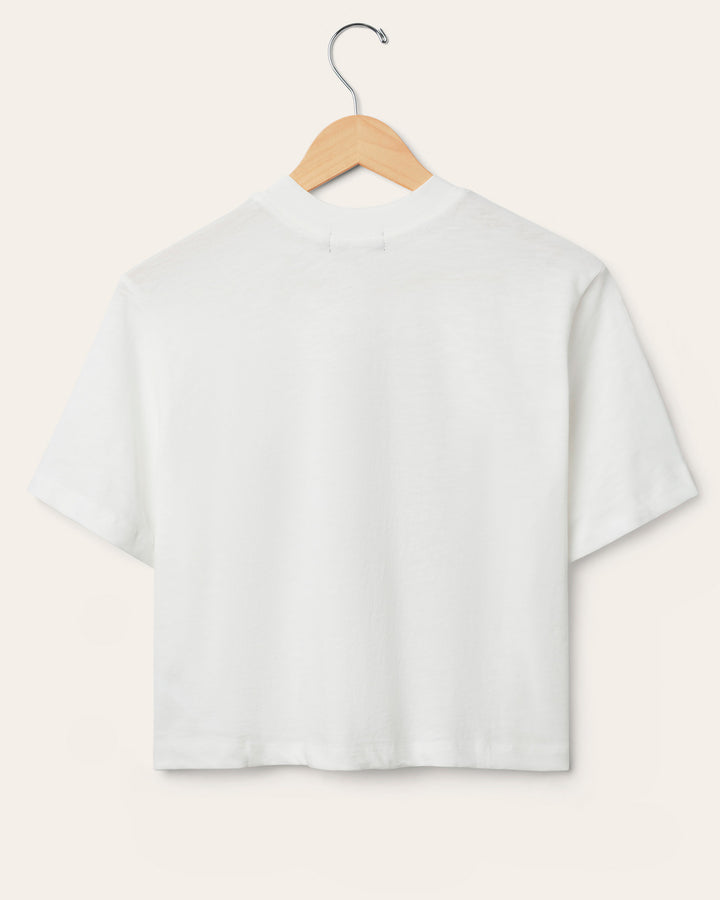 Women's Denver Broncos Game Time Mock Neck Crop Tee