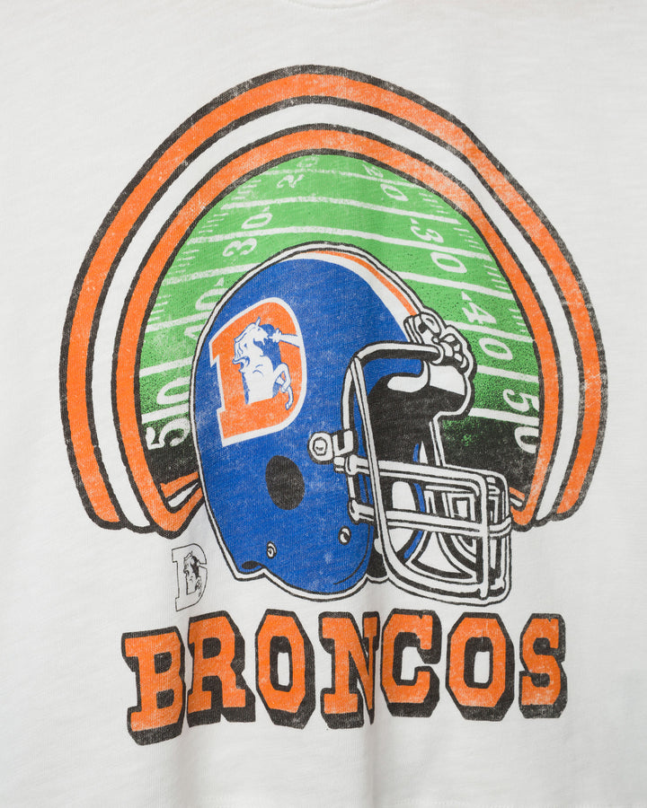 Women's Denver Broncos Game Time Mock Neck Crop Tee