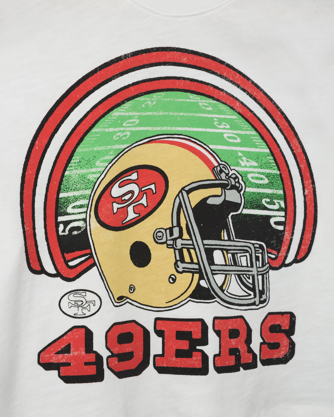 Women's San Francisco 49ers Game Time Mock Neck Crop Tee