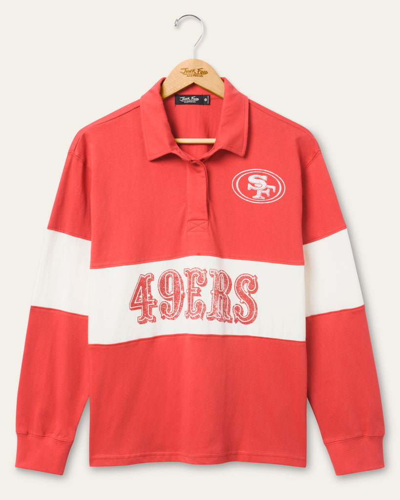 1990's SAN FRANCISCO RUGBY JERSEY ラガーシャツ Women's San Francisco 49ers Rugby Long Sleeve – Junk Food Clothing