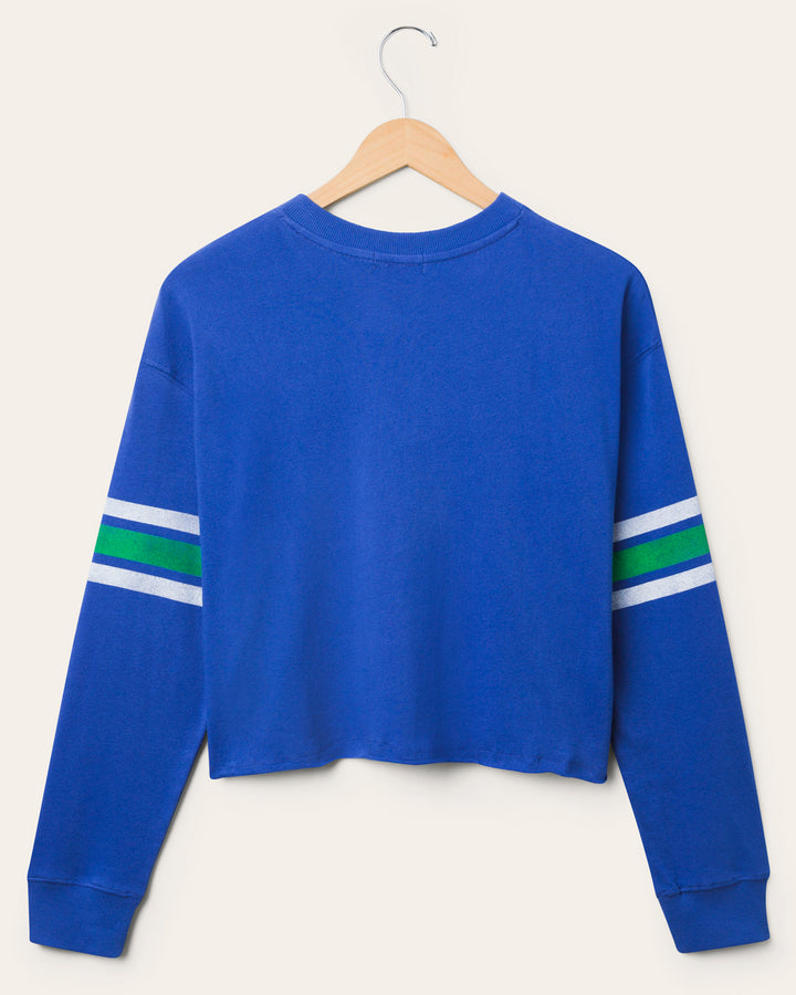 Women's Seatle Seahawks Retro Crop Fleece