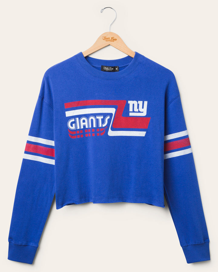 Women's New York Giants Retro Crop Fleece