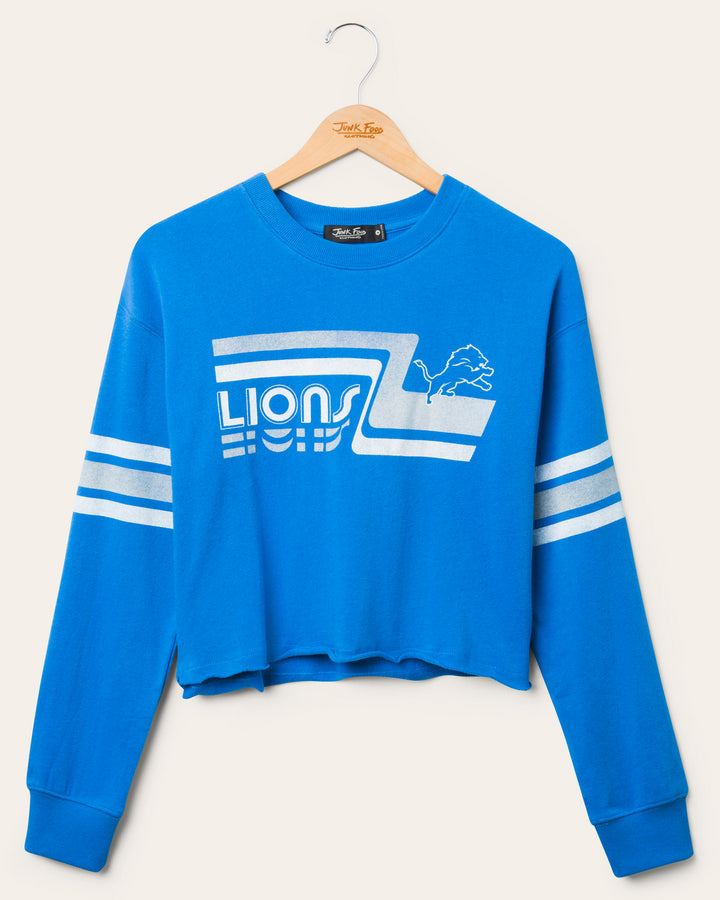 Women's Detroit Lions Retro Crop Fleece