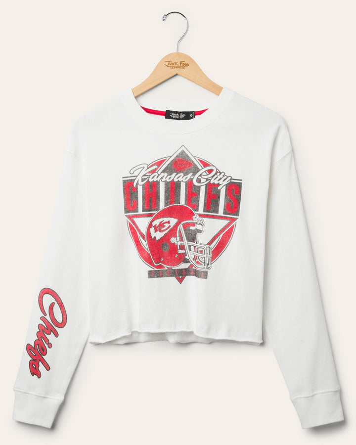 Women's Kansas City Chiefs Helmet Crop Fleece