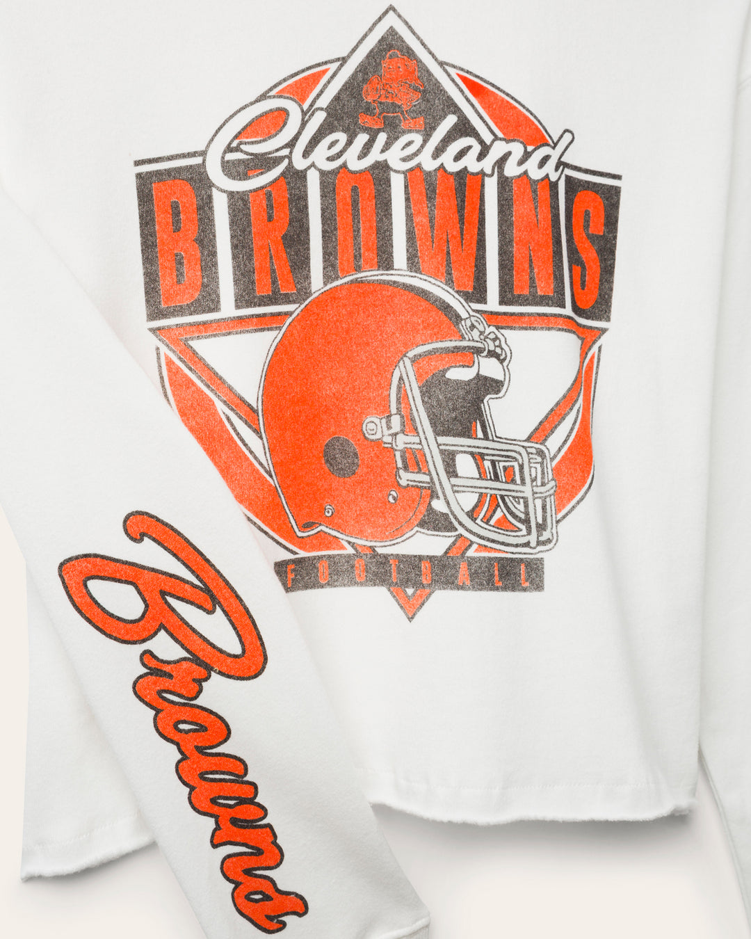 Women's Cleveland Browns Helmet Crop Fleece