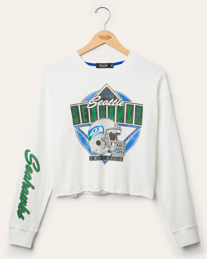 Women's Seattle Seahawks Helmet Crop Fleece