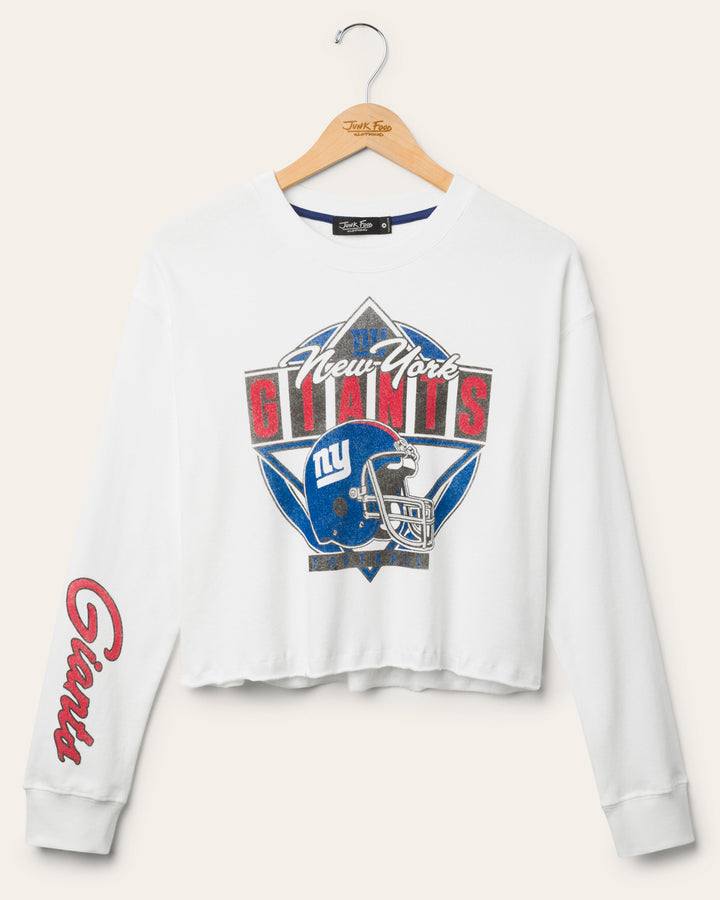 Women's New York Giants Helmet Crop Fleece