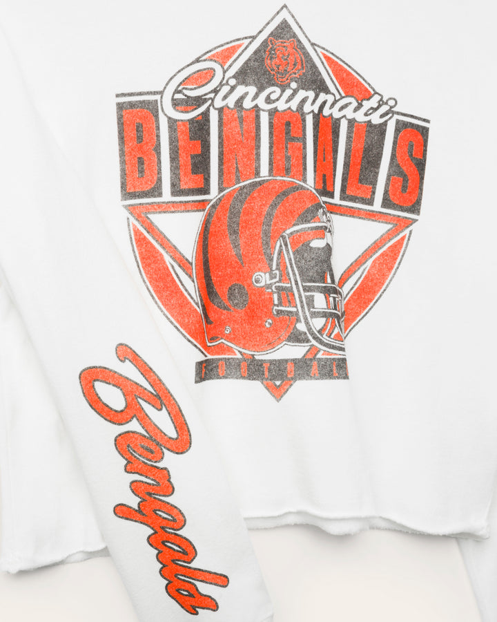 Women's Cincinnati Bengals Helmet Crop Fleece