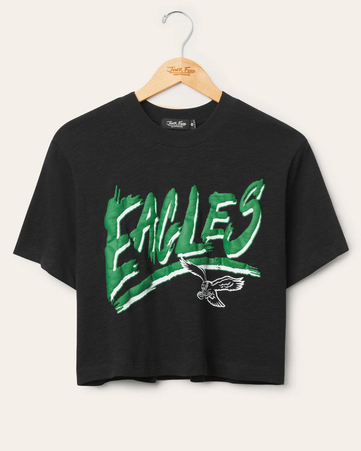 Women's Philadelphia Eagles Thrill Mock Neck Crop Tee