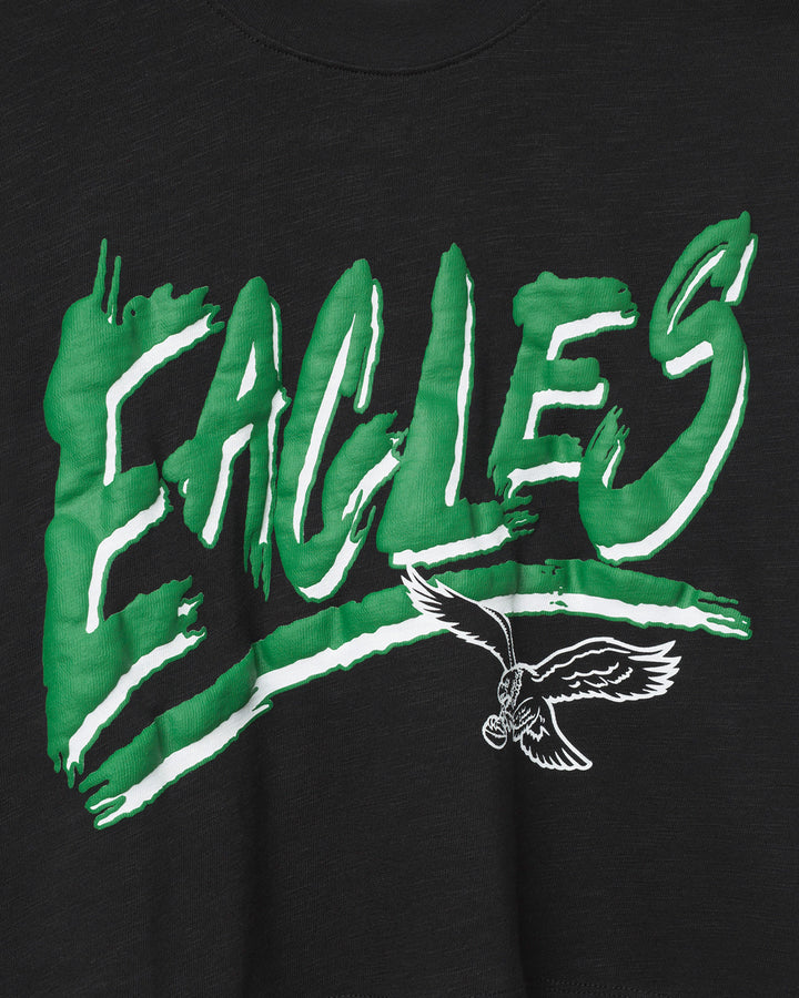 Women's Philadelphia Eagles Thrill Mock Neck Crop Tee