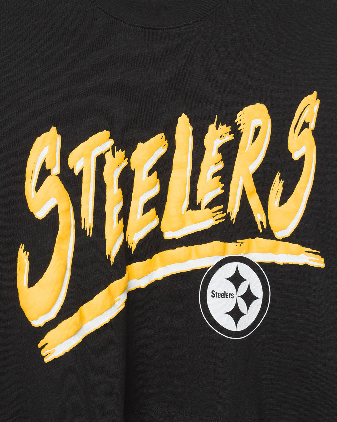 Women's Pittsburgh Steelers Thrill Mock Neck Crop Tee
