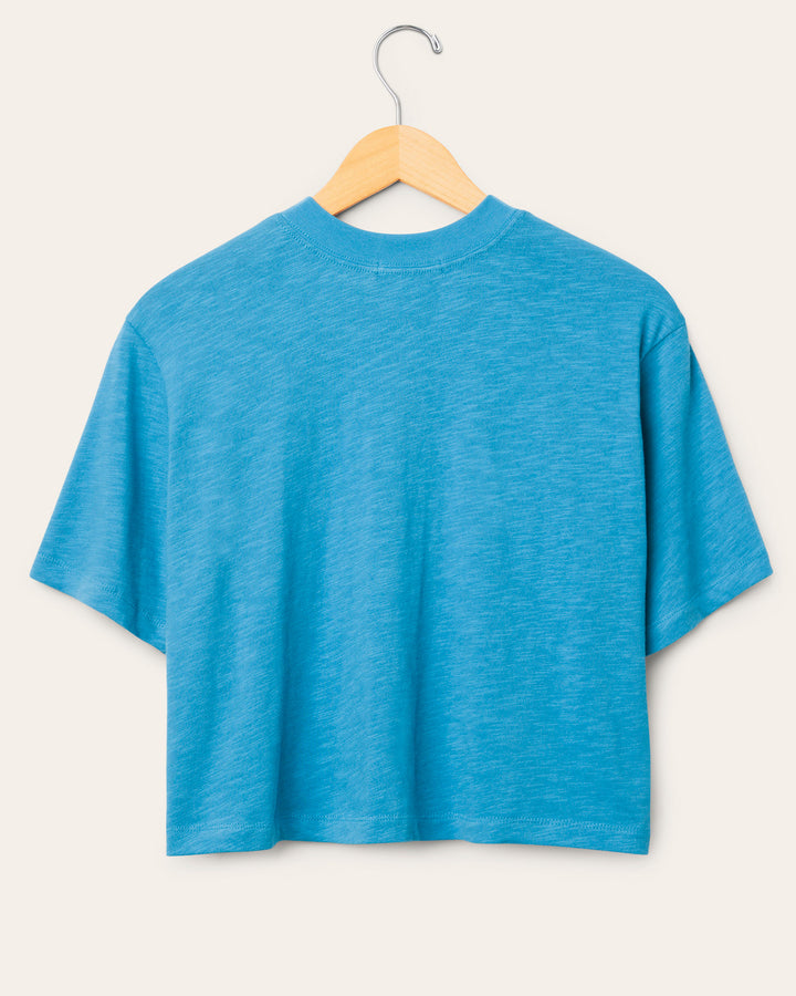 Women's Detroit Lions Thrill Mock Neck Crop Tee