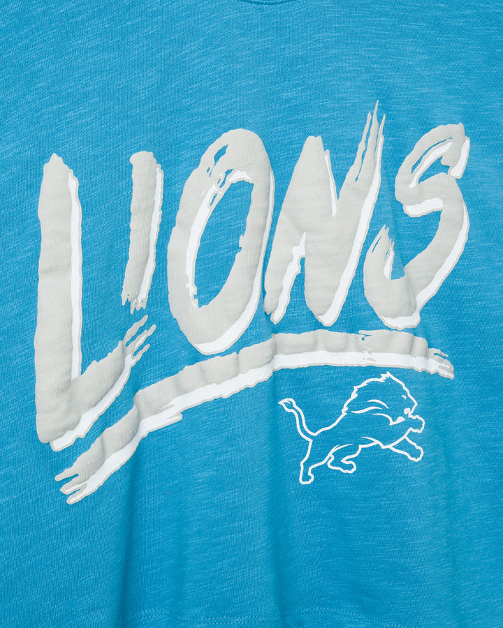 Women's Detroit Lions Thrill Mock Neck Crop Tee