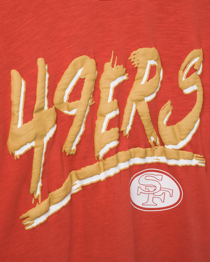 Women's San Francisco 49ers Thrill Mock Neck Crop Tee