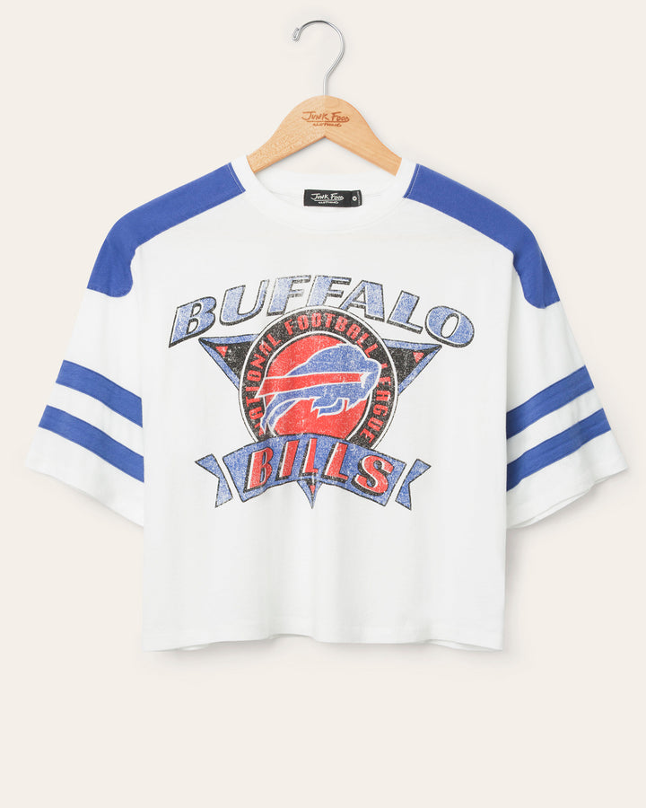 Women's Buffalo Bills Striped Crop Tee