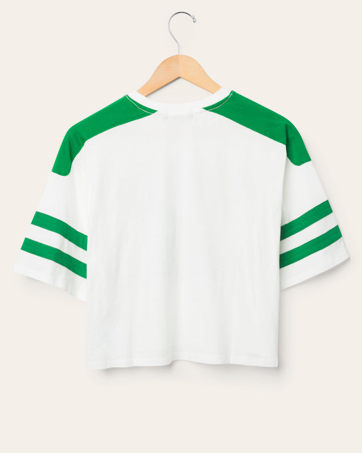 Women's Philadelphia Eagles Striped Crop Tee
