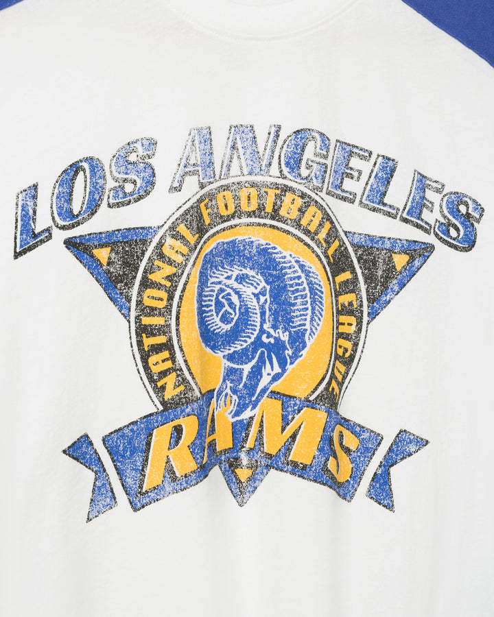 Women's Los Angeles Rams Striped Crop Tee