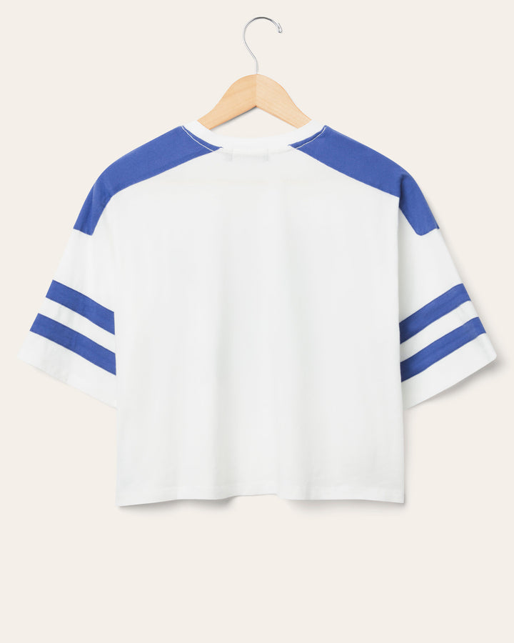 Women's Seattle Seahawks Striped Crop Tee