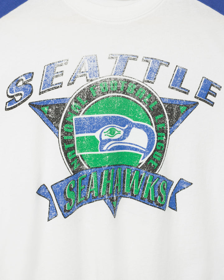 Women's Seattle Seahawks Striped Crop Tee