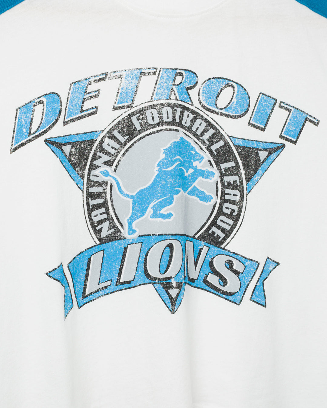 Women's Detroit Lions Striped Crop Tee