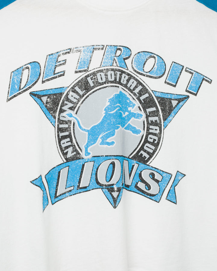 Women's Detroit Lions Striped Crop Tee