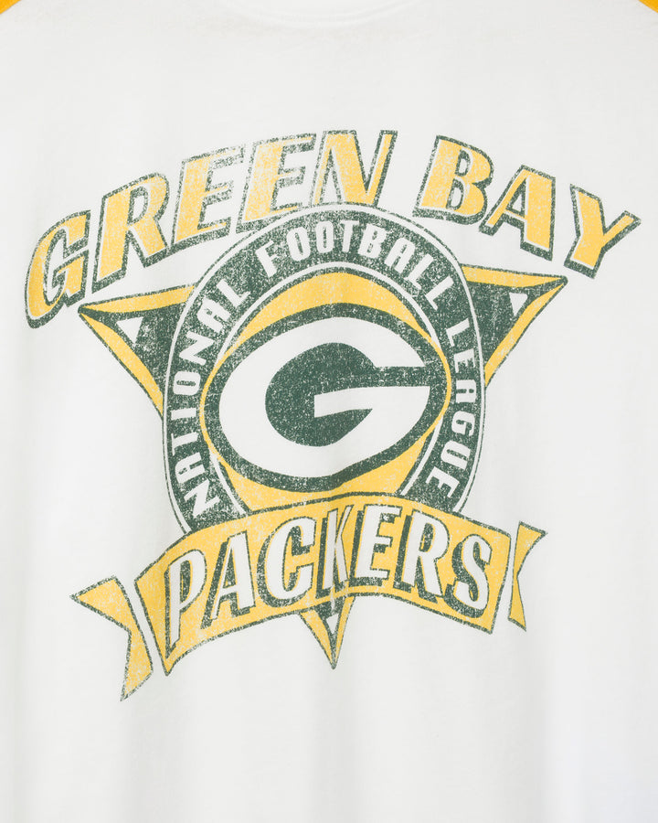 Women&#39;s Green Bay Packers Striped Crop Tee