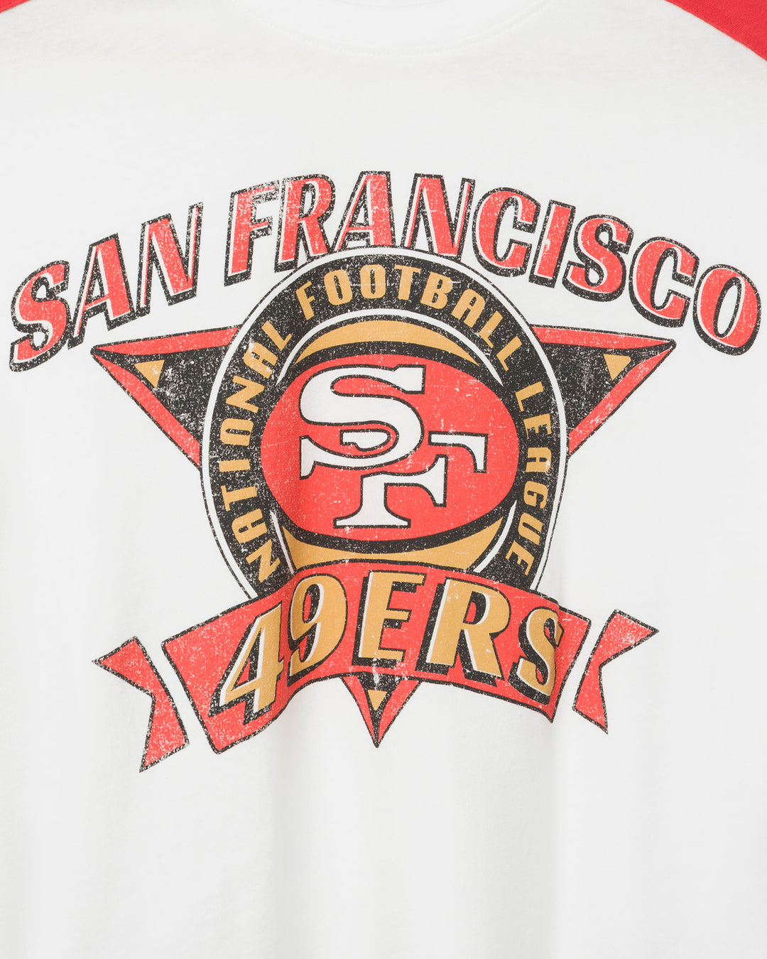 Women's San Francisco 49ers Striped Crop Tee