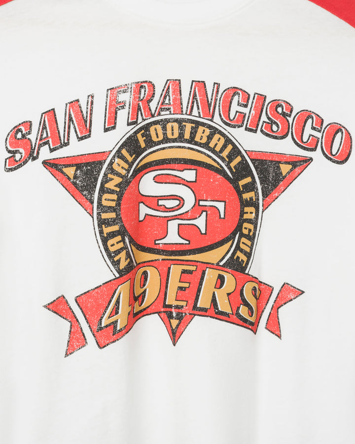 Women's San Francisco 49ers Striped Crop Tee