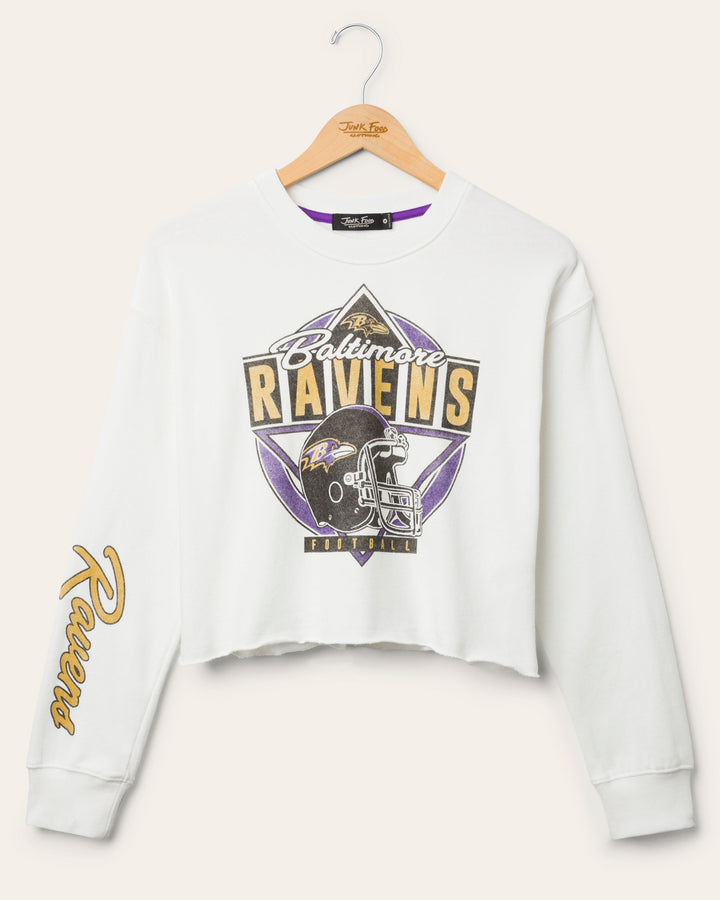 Women's Baltimore Ravens Helmet Crop Fleece