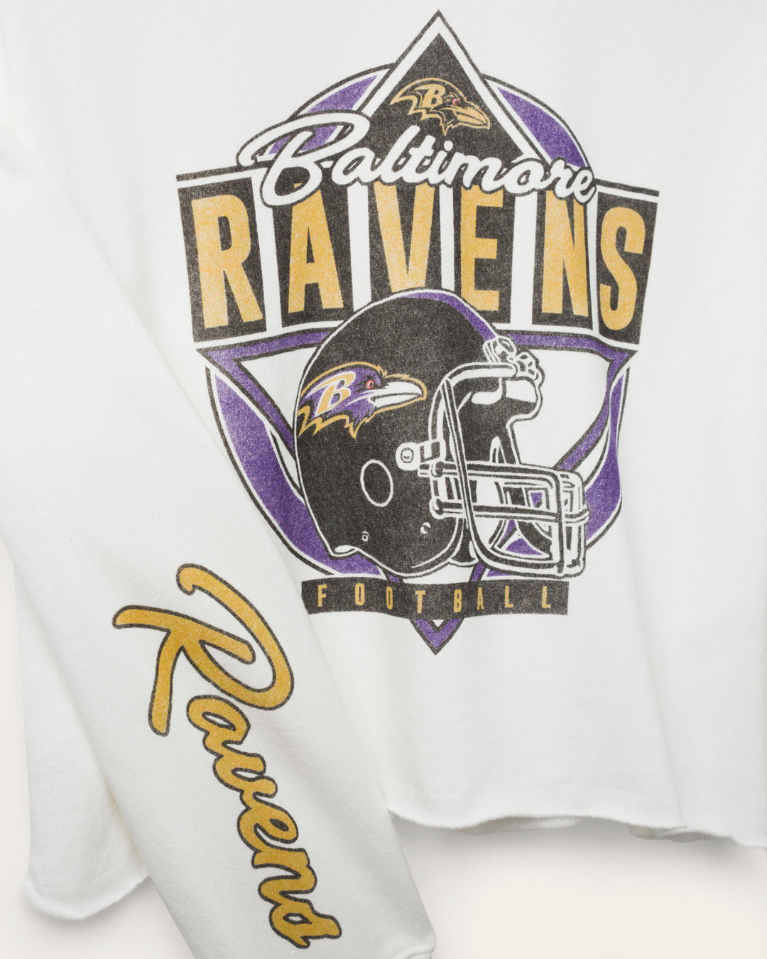 Women's Baltimore Ravens Helmet Crop Fleece