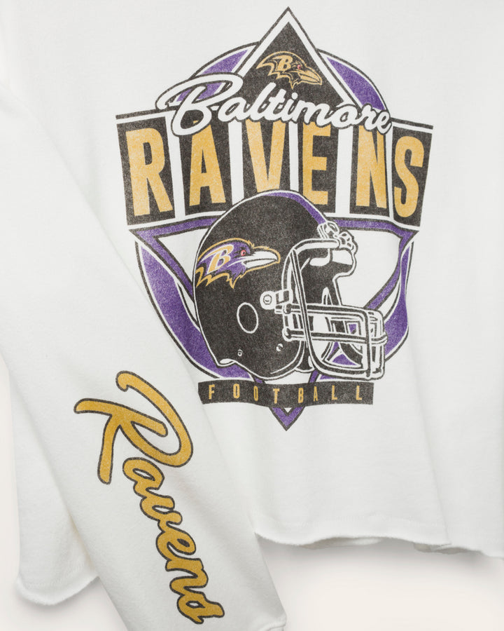Women's Baltimore Ravens Helmet Crop Fleece