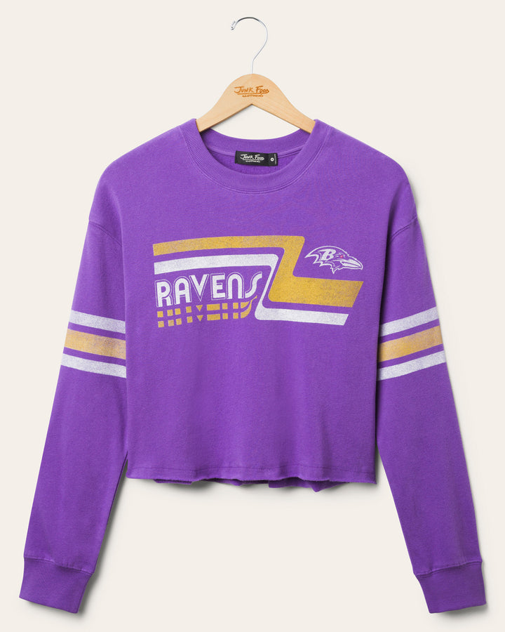 Women's Baltimore Ravens Retro Crop Fleece