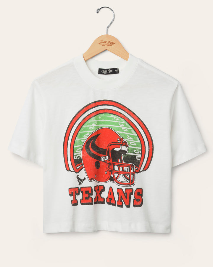 Women's Houston Texans Game Time Mock Neck Crop Tee